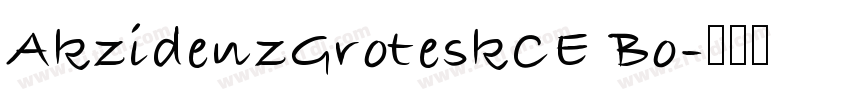 AkzidenzGroteskCE Bo字体转换
